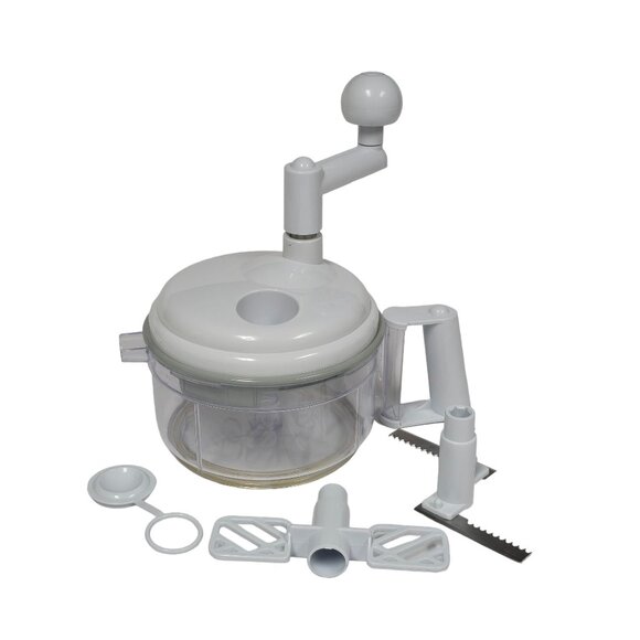Salsa Maker Food Chopper Hand Crank & Attachments Food Prep Kitchen Gadget - Picture 1 of 10